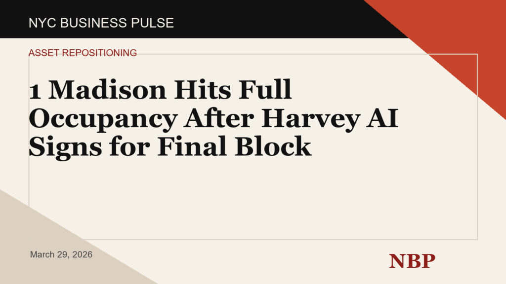 1 Madison Hits Full Occupancy After Harvey AI Signs for Final Block