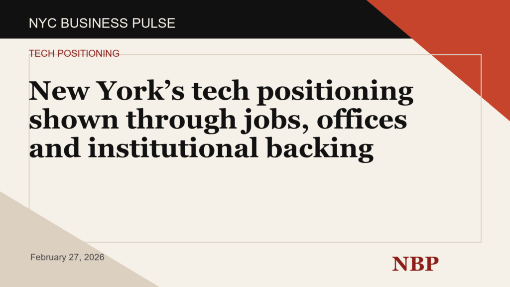 New York’s tech positioning shown through jobs, offices and institutional backing