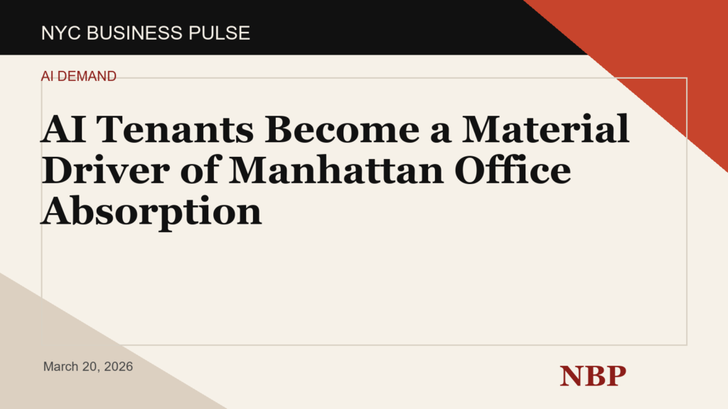 AI Tenants Become a Material Driver of Manhattan Office Absorption